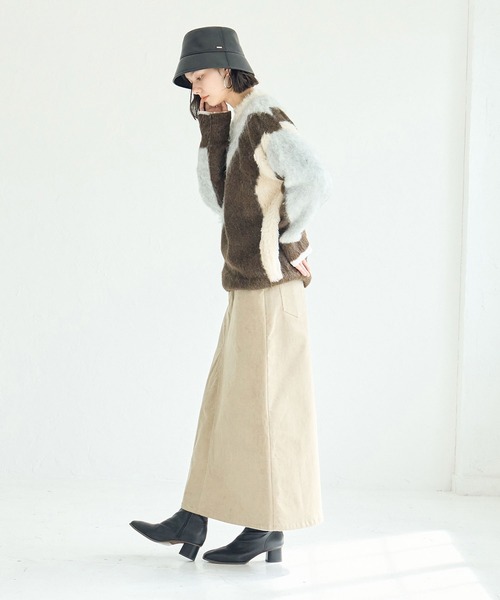 ROPE' PICNIC（ロペピクニック）の「コーデュロイスカート（スカート・レディース・ベージュ/チャコールグレー・38/36）」の11枚目の写真