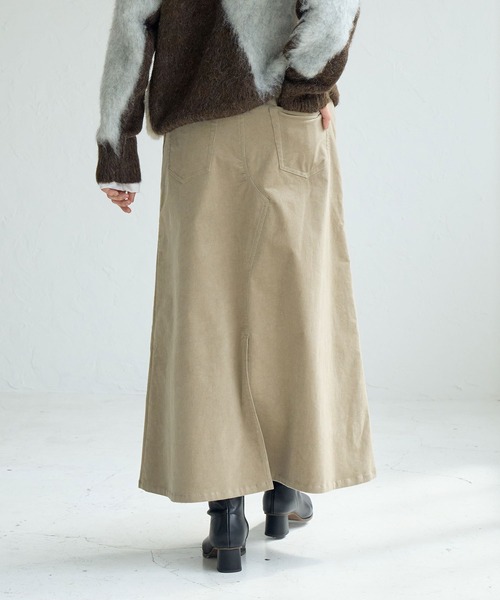 ROPE' PICNIC（ロペピクニック）の「コーデュロイスカート（スカート・レディース・ベージュ/チャコールグレー・38/36）」の15枚目の写真