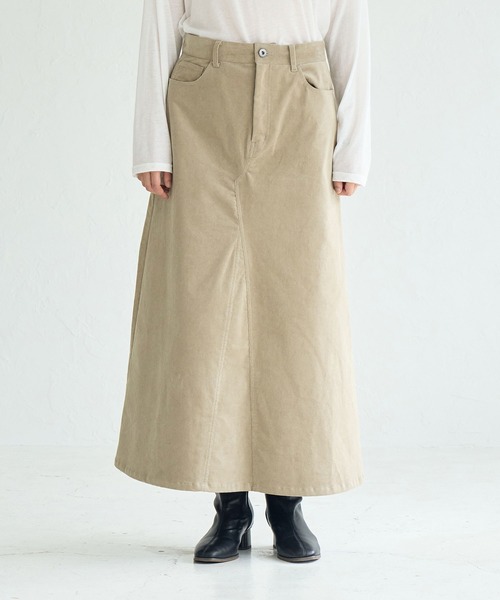 ROPE' PICNIC（ロペピクニック）の「コーデュロイスカート（スカート・レディース・ベージュ/チャコールグレー・38/36）」の16枚目の写真