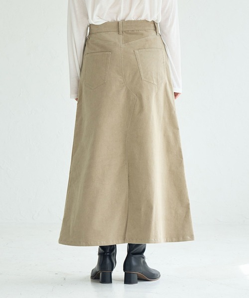 ROPE' PICNIC（ロペピクニック）の「コーデュロイスカート（スカート・レディース・ベージュ/チャコールグレー・38/36）」の18枚目の写真