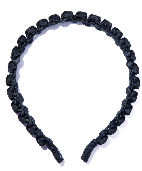 IRIS47(イリスフォーセブン)の「【IRIS 47】frill satin headband/フリル サテン ヘッドバンド(カチューシャ・レディース・ブラック/ネイビー・FREE)」の7枚目の写真