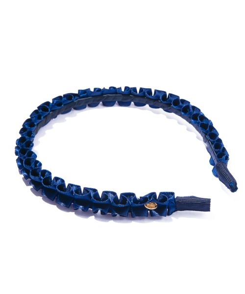 IRIS47(イリスフォーセブン)の「【IRIS 47】frill satin headband/フリル サテン ヘッドバンド(カチューシャ・レディース・ブラック/ネイビー・FREE)」の8枚目の写真
