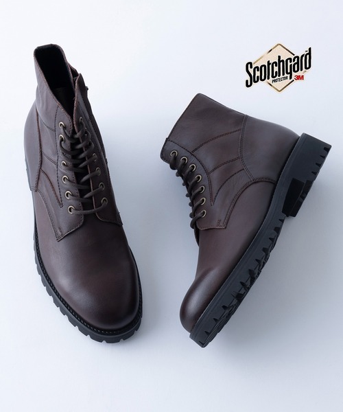 PADRONE(パドローネ)の「【PADRONE】別注 防水サイドジップブーツ WPL SIDE ZIP LACE UP BOOTS with Vibram PU8759-1104(ブーツ・メンズ・ダークブラウン/ブラック・42/41/40)」の6枚目の写真