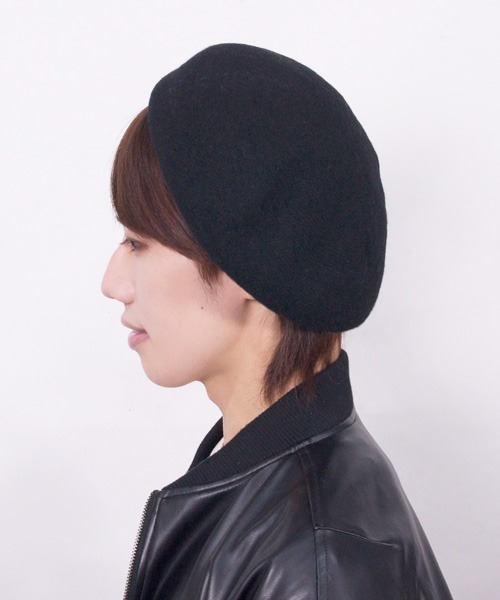 polcadot（ポルカドット）の「ウールベレー帽（ハンチング/ベレー帽・レディース・ホワイト/ブラック・FREE）」の6枚目の写真