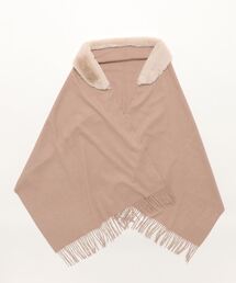 mimis（ミイーミイーズ）の「エコファー襟付きストール（ストール/ショール）」