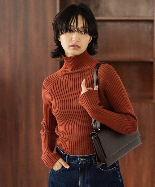 WEB プレーティングハイネックニットプルオーバー≪手洗い可能≫（ニット/セーター）｜MAYSON GREY（メイソングレイ） 5,203円