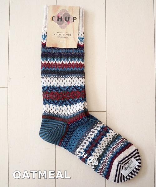 CHUP（チュプ）の「CHUP(チュプ) "WABISABI(ワビサビ)" ソックス　数量限定生産（ソックス/靴下・レディース・ネイビー/グリーン/オートミール/グレー・SMALL/MEDIUM）」の3枚目の写真