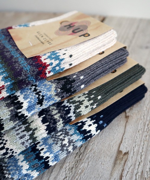 CHUP（チュプ）の「CHUP(チュプ) "WABISABI(ワビサビ)" ソックス　数量限定生産（ソックス/靴下・レディース・ネイビー/グリーン/オートミール/グレー・SMALL/MEDIUM）」の10枚目の写真