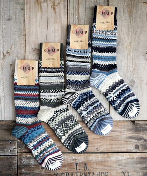 CHUP（チュプ）の「CHUP(チュプ) "WABISABI(ワビサビ)" ソックス　数量限定生産（ソックス/靴下・レディース・ネイビー/グリーン/オートミール/グレー・SMALL/MEDIUM）」の12枚目の写真