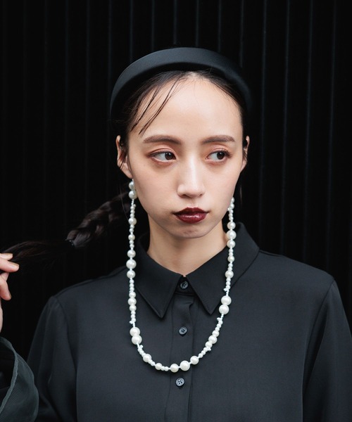 HARE（ハレ）の「チェーンツキカチューシャ(HARE)（カチューシャ・レディース・ホワイト/シルバー・FREE）」の3枚目の写真