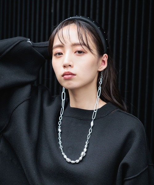 HARE（ハレ）の「チェーンツキカチューシャ(HARE)（カチューシャ・レディース・ホワイト/シルバー・FREE）」の10枚目の写真