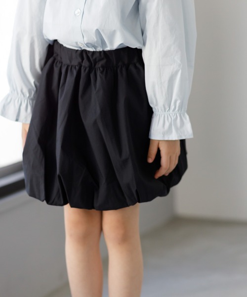 MAKE YOUR DAY（メイクユアデイ）の「無地バルーンスカート■80～140cm（スカート・キッズ・ブラック/オレンジ・80/90/100/110/120/130/140）」の2枚目の写真