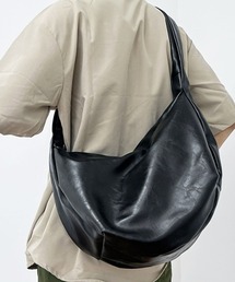 florist | 【大容量・軽い◎】レザーライクシンプルハーフムーンショルダーバッグ(ショルダーバッグ)