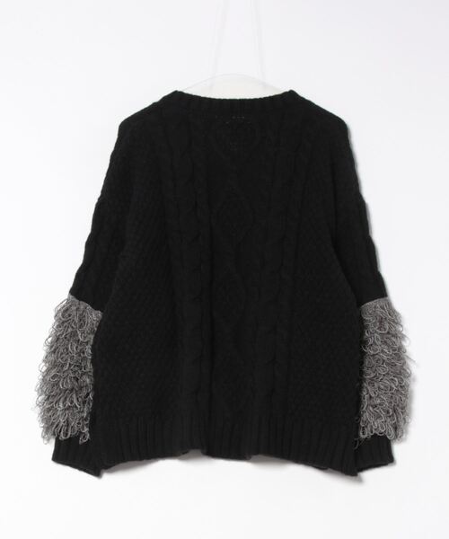 チチカカ（チチカカ）の「フリンジニットスリーブプルオーバー（ニット/セーター・レディース・グレー/ブラック・FREE）」の16枚目の写真
