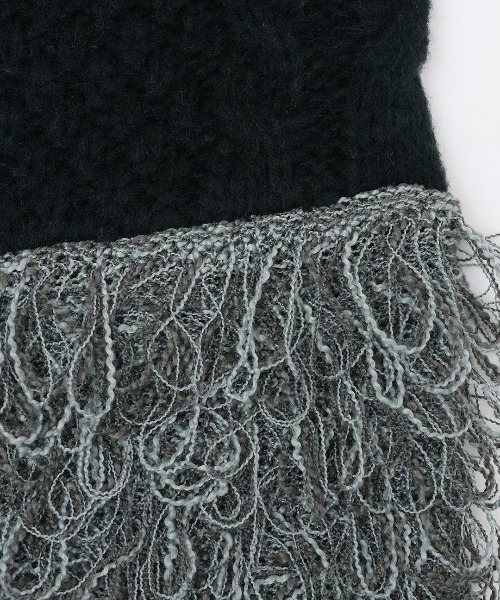 チチカカ（チチカカ）の「フリンジニットスリーブプルオーバー（ニット/セーター・レディース・グレー/ブラック・FREE）」の12枚目の写真