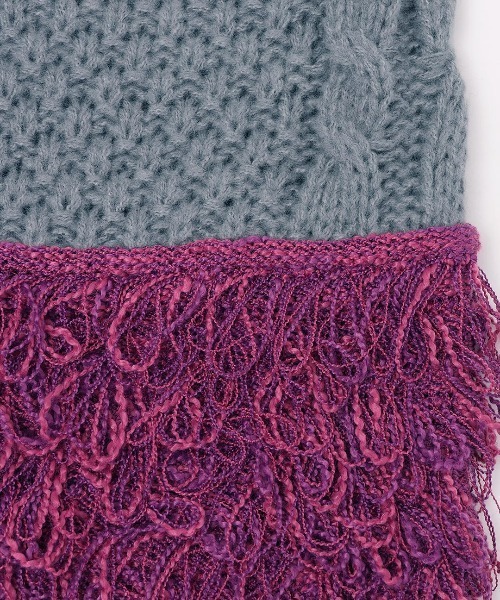 チチカカ（チチカカ）の「フリンジニットスリーブプルオーバー（ニット/セーター・レディース・グレー/ブラック・FREE）」の13枚目の写真