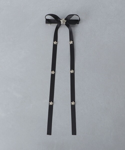 UNITED ARROWS(ユナイテッドアローズ)の「スタービジュー リボン バレッタ(バレッタ/ヘアクリップ・レディース・ブラック・FREE)」の2枚目の写真