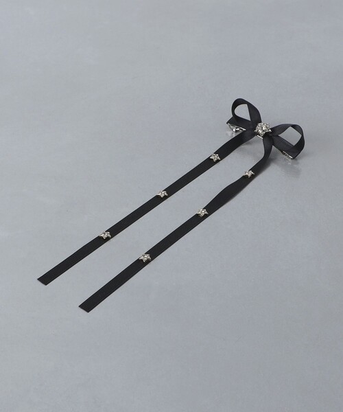 UNITED ARROWS(ユナイテッドアローズ)の「スタービジュー リボン バレッタ(バレッタ/ヘアクリップ・レディース・ブラック・FREE)」の4枚目の写真