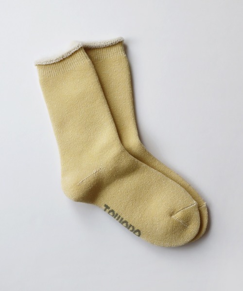 TAWARA（タワラ）の「ふわふわ裏起毛パイル クルーソックス（ソックス/靴下・レディース・アイボリー/グレー/ブルー/モスグリーン/レンガ/イエロー・S）」の5枚目の写真