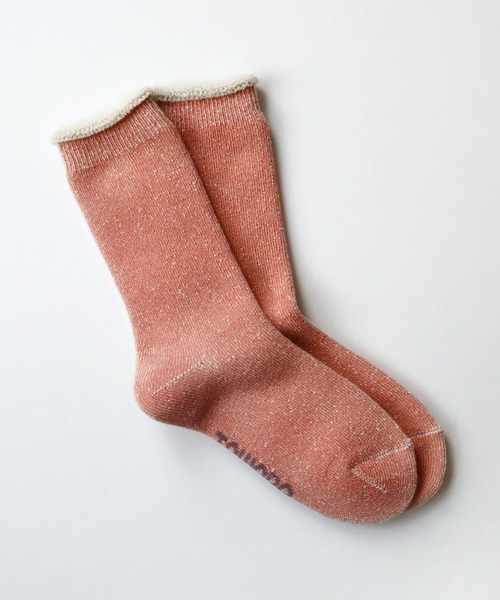 TAWARA（タワラ）の「ふわふわ裏起毛パイル クルーソックス（ソックス/靴下・レディース・アイボリー/グレー/ブルー/モスグリーン/レンガ/イエロー・S）」の6枚目の写真