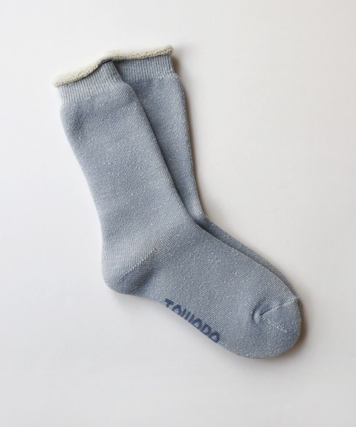 TAWARA（タワラ）の「ふわふわ裏起毛パイル クルーソックス（ソックス/靴下・レディース・アイボリー/グレー/ブルー/モスグリーン/レンガ/イエロー・S）」の4枚目の写真