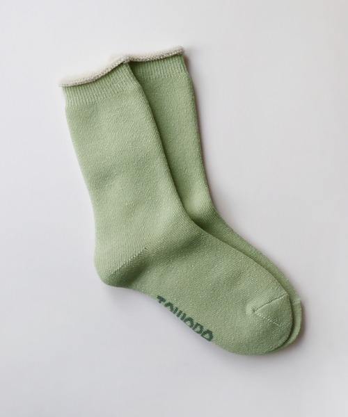 TAWARA（タワラ）の「ふわふわ裏起毛パイル クルーソックス（ソックス/靴下・レディース・アイボリー/グレー/ブルー/モスグリーン/レンガ/イエロー・S）」の3枚目の写真