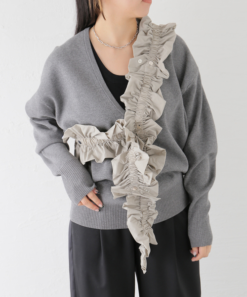 HOUGA(ホウガ)の「【HOUGA/ホウガ】SUZZY FRILL BELT HW24FA31(ベルト・レディース・チャコールグレー・FREE)」の7枚目の写真