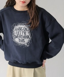 HER CLOSET（ハークローゼット）の「 【HER CLOSET】刺繍ロゴスウェット トレーナー EMBROIDERED LOGO SWEATSHIRT（スウェット）」