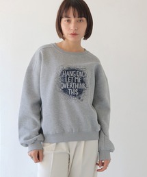 HER CLOSET（ハークローゼット）の「 【HER CLOSET】刺繍ロゴスウェット トレーナー EMBROIDERED LOGO SWEATSHIRT（スウェット）」