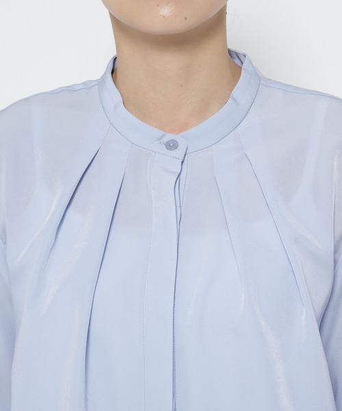 LEPSIM（レプシィム）の「【入卒式／セレモニー】バンドカラーブラウスチュニック　209213（シャツ/ブラウス・レディース・オフホワイト/ブルー・FREE）」の6枚目の写真