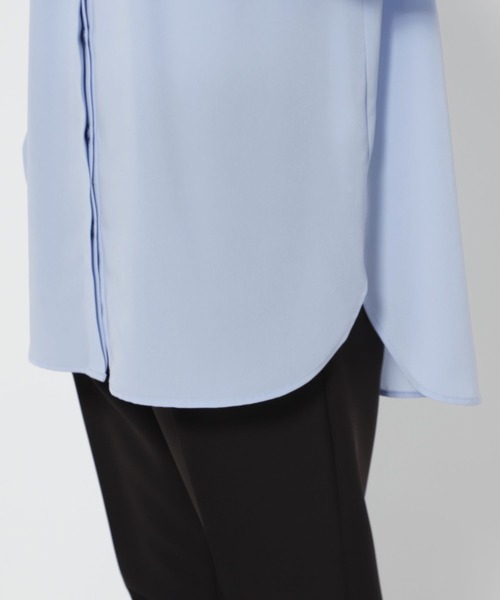 LEPSIM（レプシィム）の「【入卒式／セレモニー】バンドカラーブラウスチュニック　209213（シャツ/ブラウス・レディース・オフホワイト/ブルー・FREE）」の8枚目の写真
