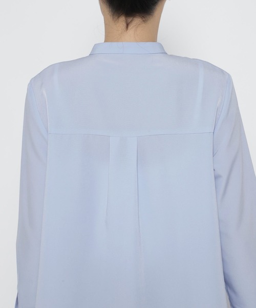 LEPSIM（レプシィム）の「【入卒式／セレモニー】バンドカラーブラウスチュニック　209213（シャツ/ブラウス・レディース・オフホワイト/ブルー・FREE）」の9枚目の写真