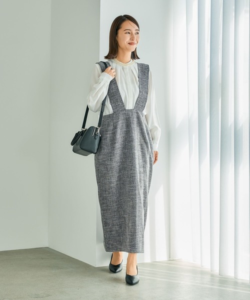 LEPSIM（レプシィム）の「【入卒式／セレモニー】バンドカラーブラウスチュニック　209213（シャツ/ブラウス・レディース・オフホワイト/ブルー・FREE）」の14枚目の写真