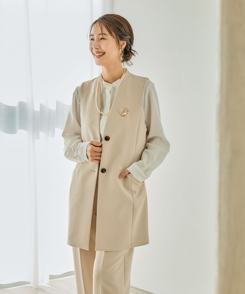 LEPSIM（レプシィム）の「【入卒式／セレモニー】バンドカラーブラウスチュニック　209213（シャツ/ブラウス・レディース・オフホワイト/ブルー・FREE）」の17枚目の写真