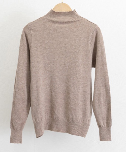 Miniministore(ミニミニストア)の「プチハイネックニットトップス レディース(ニット/セーター・レディース・オレンジ/ライトピンク/アイボリー/ブラック/オフホワイト/モカ/ライトグリーン/ピンク/グレー・FREE)」の12枚目の写真