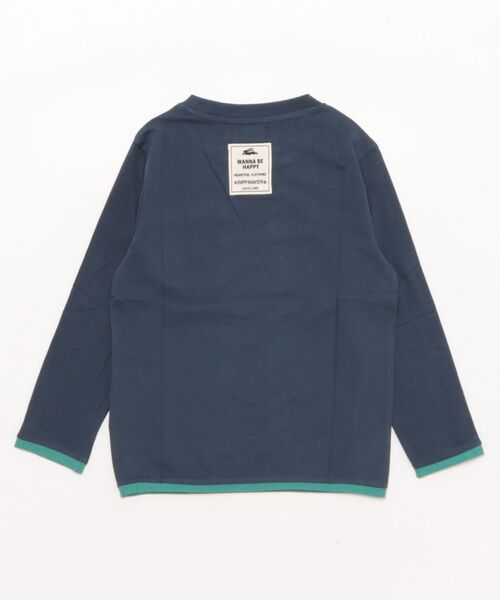 KRIFF MAYER Kid's Collection(クリフメイヤーキッズコレクション)の「【綿100%】楽LUCK-T(パイピング)(Tシャツ/カットソー・キッズ・チャコール/パープル/イエロー/ネイビー/オフホワイト/ブルーグリーン・150/140/170/160/120/130)」の20枚目の写真