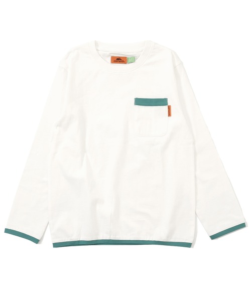 KRIFF MAYER Kid's Collection(クリフメイヤーキッズコレクション)の「【綿100%】楽LUCK-T(パイピング)(Tシャツ/カットソー・キッズ・チャコール/パープル/イエロー/ネイビー/オフホワイト/ブルーグリーン・150/140/170/160/120/130)」の2枚目の写真