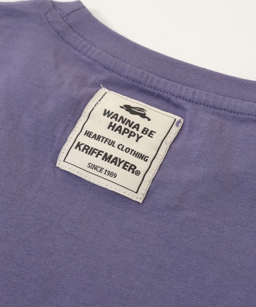 KRIFF MAYER Kid's Collection(クリフメイヤーキッズコレクション)の「【綿100%】楽LUCK-T(パイピング)(Tシャツ/カットソー・キッズ・チャコール/パープル/イエロー/ネイビー/オフホワイト/ブルーグリーン・150/140/170/160/120/130)」の13枚目の写真