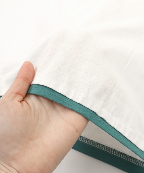 KRIFF MAYER Kid's Collection(クリフメイヤーキッズコレクション)の「【綿100%】楽LUCK-T(パイピング)(Tシャツ/カットソー・キッズ・チャコール/パープル/イエロー/ネイビー/オフホワイト/ブルーグリーン・150/140/170/160/120/130)」の14枚目の写真