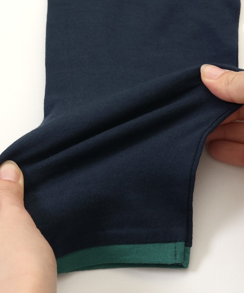 KRIFF MAYER Kid's Collection(クリフメイヤーキッズコレクション)の「【綿100%】楽LUCK-T(パイピング)(Tシャツ/カットソー・キッズ・チャコール/パープル/イエロー/ネイビー/オフホワイト/ブルーグリーン・150/140/170/160/120/130)」の19枚目の写真