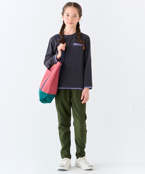 KRIFF MAYER Kid's Collection(クリフメイヤーキッズコレクション)の「【綿100%】楽LUCK-T(パイピング)(Tシャツ/カットソー・キッズ・チャコール/パープル/イエロー/ネイビー/オフホワイト/ブルーグリーン・150/140/170/160/120/130)」の7枚目の写真