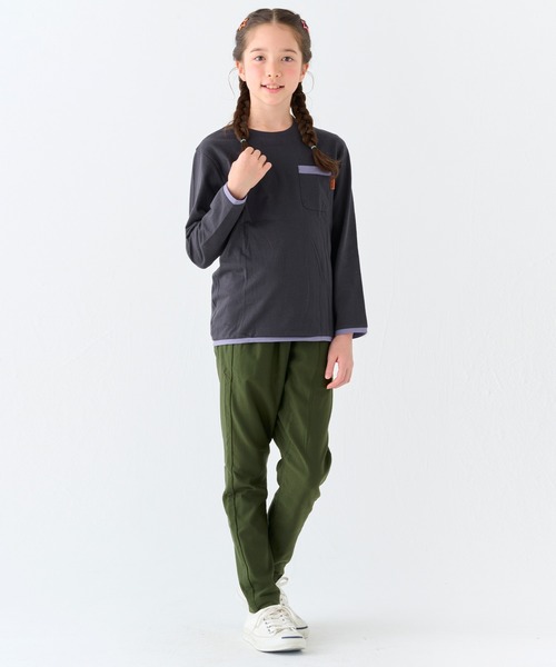 KRIFF MAYER Kid's Collection(クリフメイヤーキッズコレクション)の「【綿100%】楽LUCK-T(パイピング)(Tシャツ/カットソー・キッズ・チャコール/パープル/イエロー/ネイビー/オフホワイト/ブルーグリーン・150/140/170/160/120/130)」の8枚目の写真