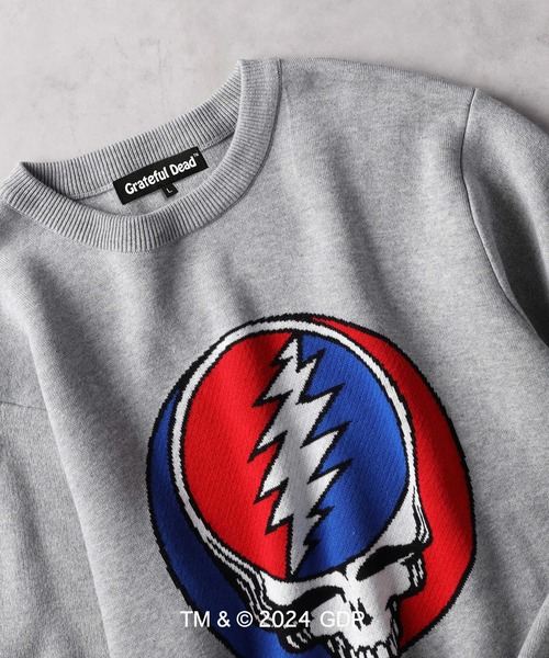 Right-on(ライトオン)の「【別注】バンドダブルジャカードニット(ニット/セーター・メンズ・グレー/ブラック・M/L/XL)」の15枚目の写真