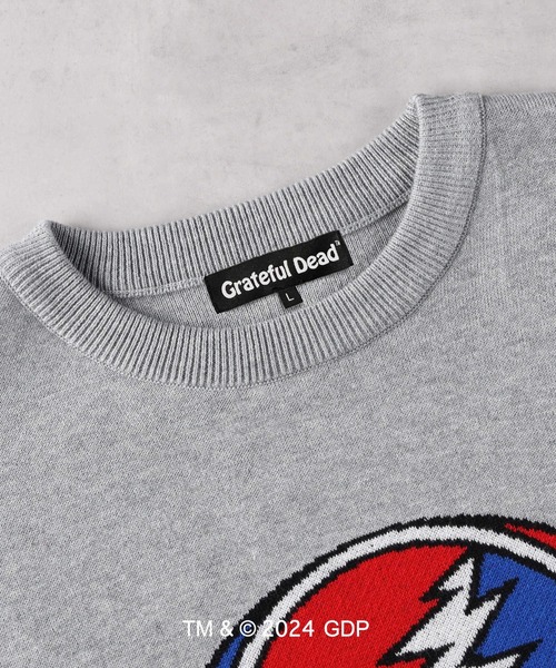 Right-on(ライトオン)の「【別注】バンドダブルジャカードニット(ニット/セーター・メンズ・グレー/ブラック・M/L/XL)」の8枚目の写真