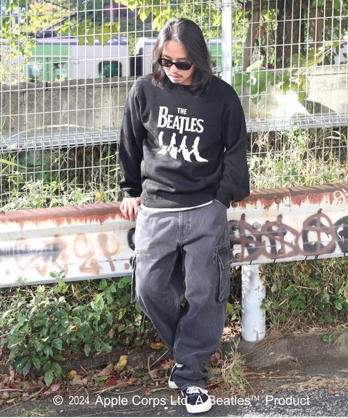 Right-on(ライトオン)の「【別注】バンドダブルジャカードニット(ニット/セーター・メンズ・グレー/ブラック・M/L/XL)」の3枚目の写真