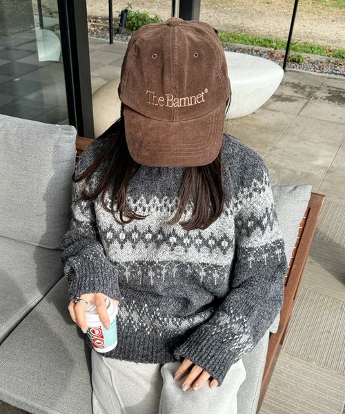 LE MORE（リモア）の「ノルディックニットプルオーバー（ニット/セーター・レディース・グレー/アイボリー・FREE）」の8枚目の写真