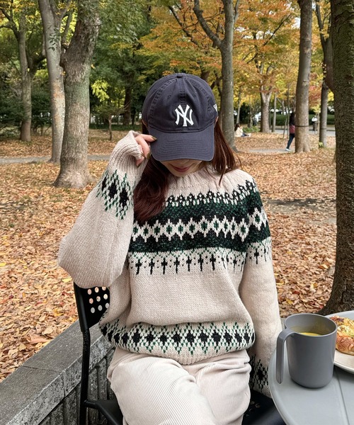 LE MORE（リモア）の「ノルディックニットプルオーバー（ニット/セーター・レディース・グレー/アイボリー・FREE）」の15枚目の写真