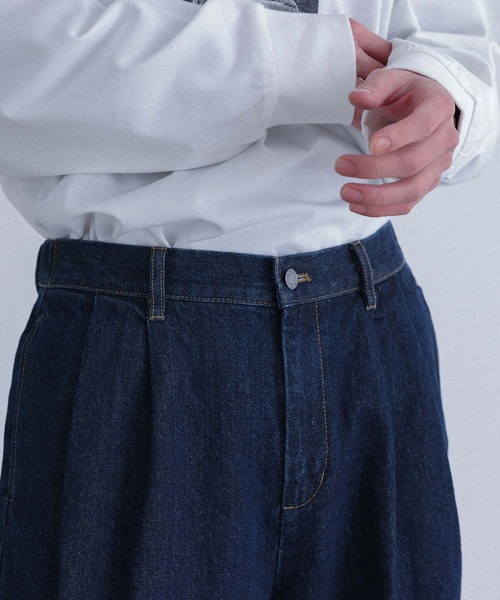 MDR(エムディアール)の「ツータックデニムワイドシルエットパンツ【セットアップ対応】(デニムパンツ・メンズ・ブルー/ブラック・M/L)」の18枚目の写真