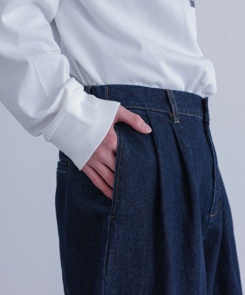 MDR(エムディアール)の「ツータックデニムワイドシルエットパンツ【セットアップ対応】(デニムパンツ・メンズ・ブルー/ブラック・M/L)」の19枚目の写真