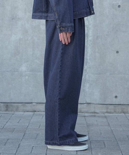 MDR(エムディアール)の「ツータックデニムワイドシルエットパンツ【セットアップ対応】(デニムパンツ・メンズ・ブルー/ブラック・M/L)」の22枚目の写真